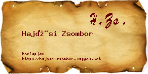 Hajósi Zsombor névjegykártya
